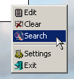 search menu item