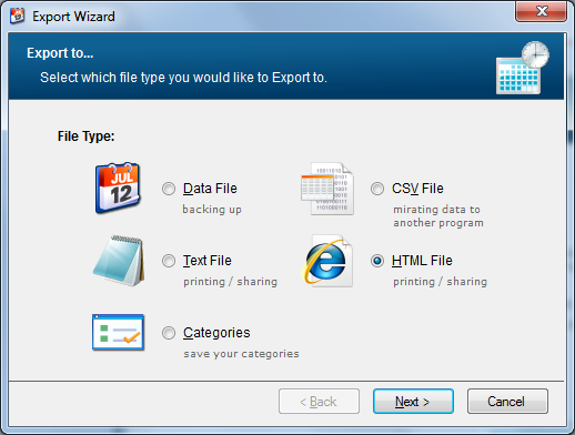export file type html screenshot