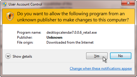 security prompt screenshot