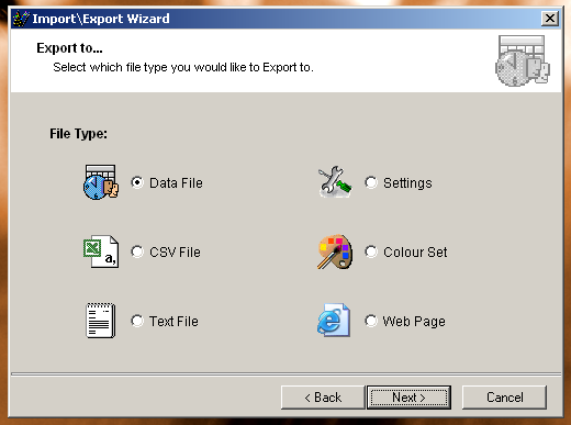 import export wizard