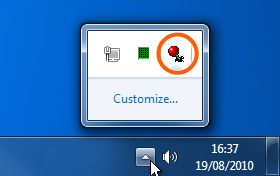 Windows 7 or 8 show more icons