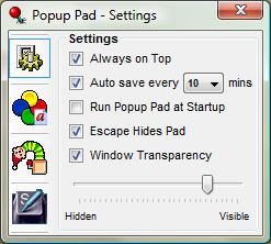 General settings